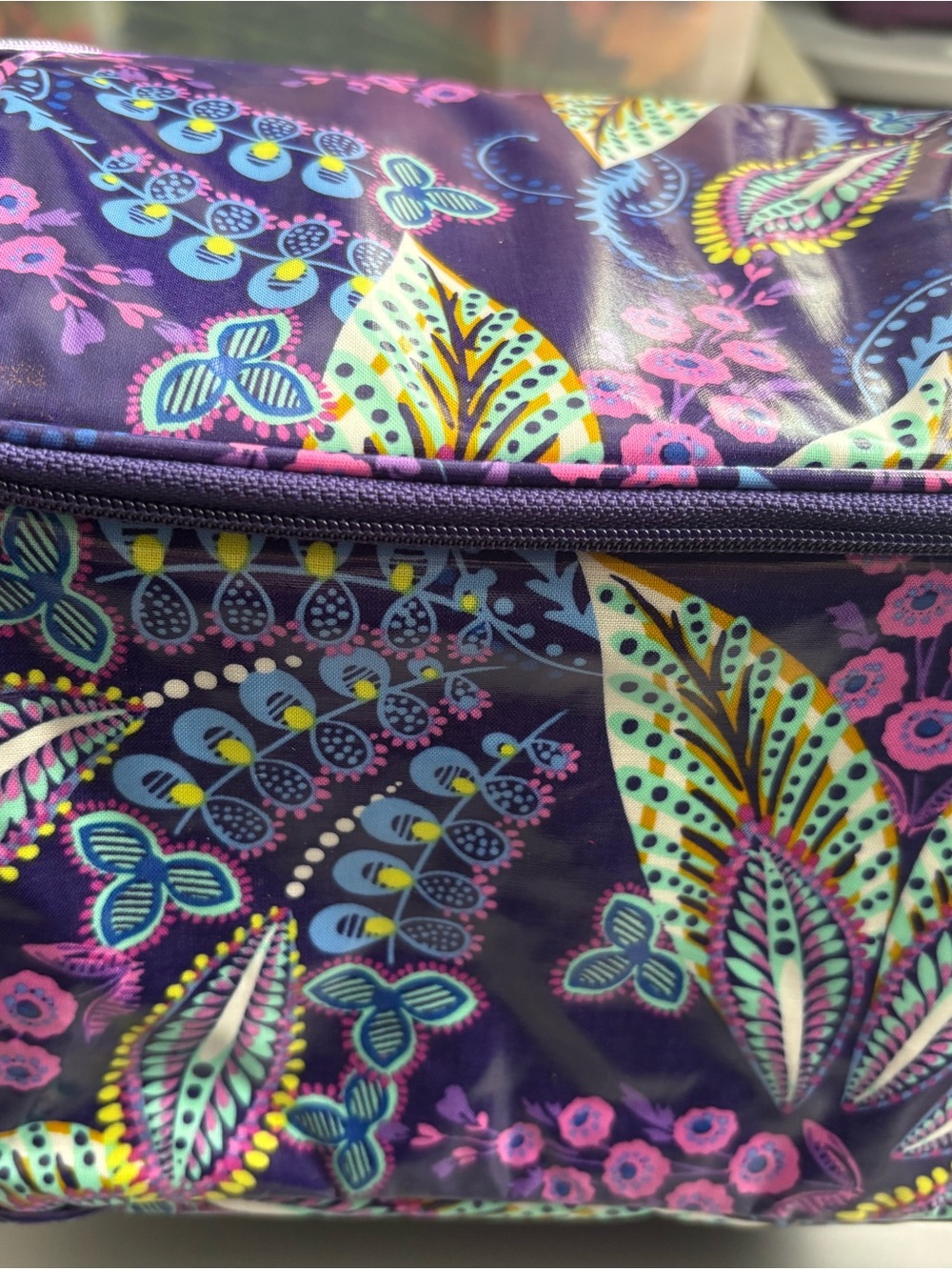 Vera Bradley Purple Paisley Floral Cooler Bag